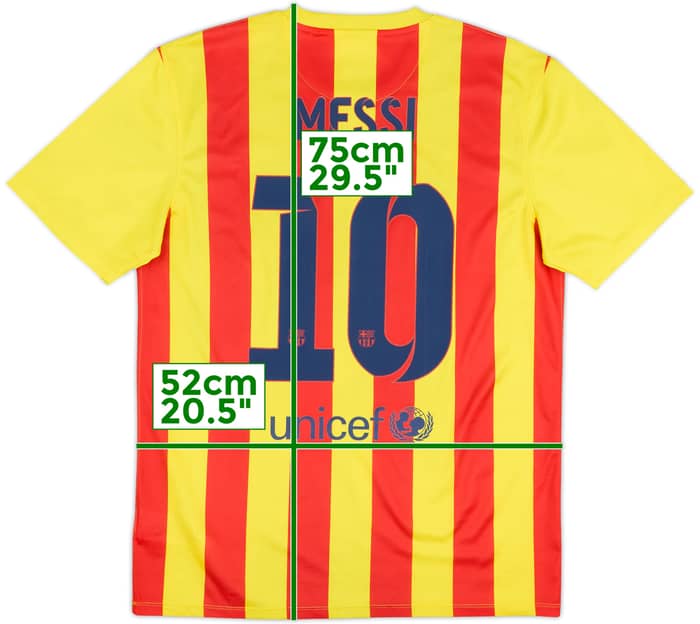 2013-15 Barcelona Basic Away Shirt Messi #10 - 5/10 - (M)