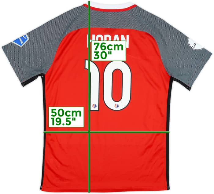 2017-18 Portland Thorns Home Shirt Horan #10 - 10/10 - (Men's L)