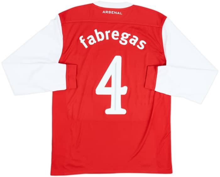 2010-11 Arsenal Home L/S Shirt Fabregas #4 - 8/10 - (M)