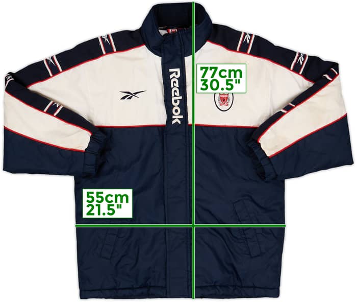 1998-99 Liverpool Reebok Abrigo acolchado de banquillo - 5/10 - (XS)