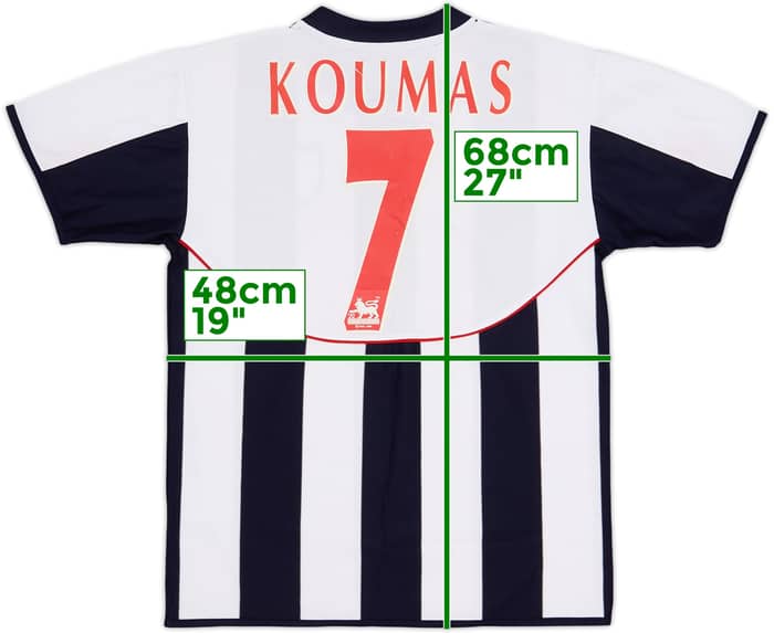 2004-05 West Brom Home Shirt Koumas #7 - 6/10 - (S.Boys)