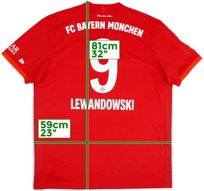 2019-20 Bayern Munich Home Shirt Lewandowski #9 - 6/10 - (XL)