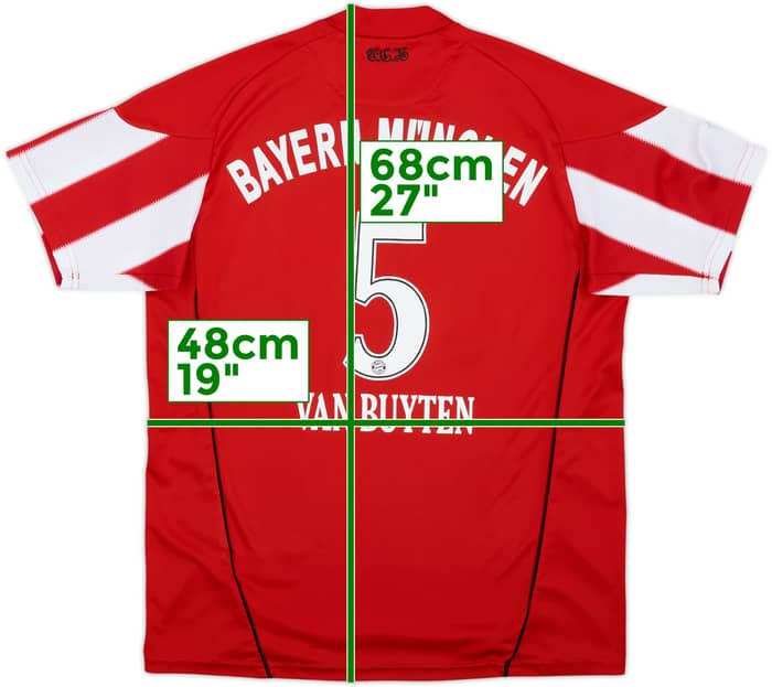 2010-11 Bayern Munich Home Shirt Van Buyten #5 - 7/10 - (L.Boys)