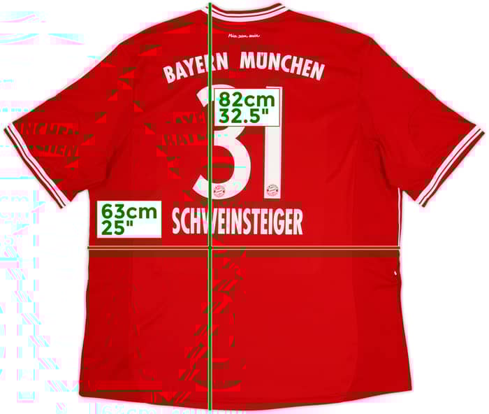 2013-14 Bayern Munich Home Shirt Schweinsteiger #31 - 8/10 - (XXL)