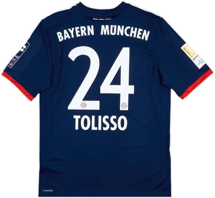 2017-18 Bayern Munich Away Shirt Tolisso #24 - 9/10 - (XL.Boys)