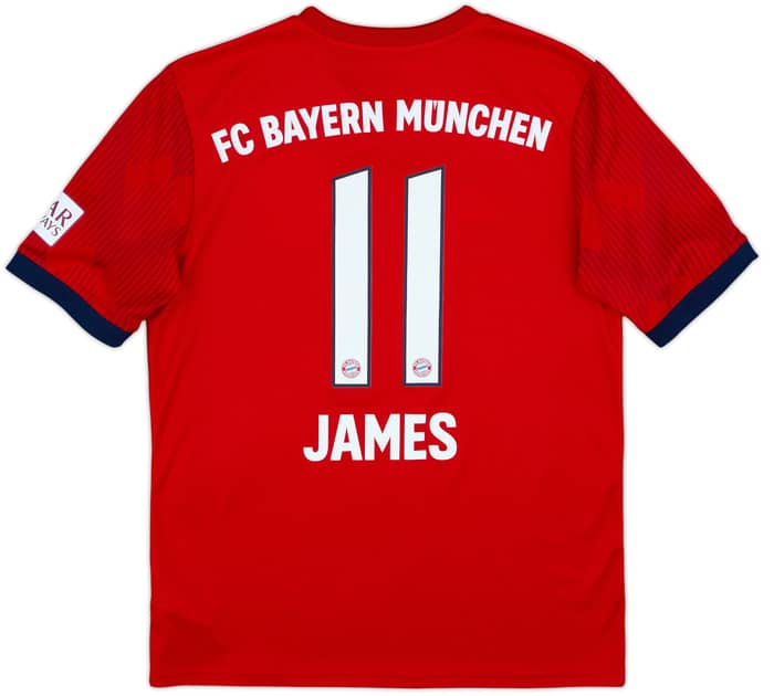 2018-19 Bayern Munich Home Shirt James #11 - 9/10 - (XL.Boys)