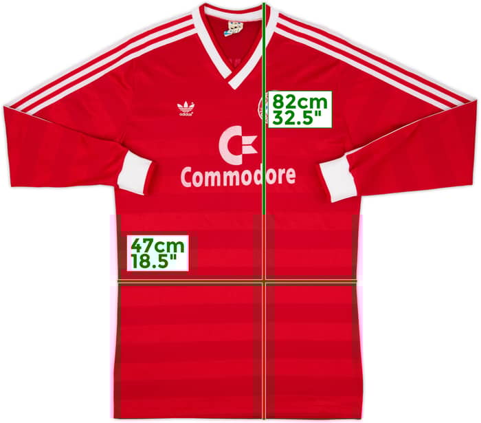 1986-87 Bayern Munich Home L/S Shirt - 9/10 - (L)