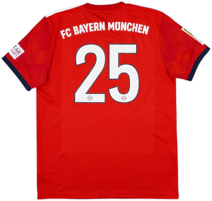 2018-19 Bayern Munich Home Shirt #25 - 7/10 - (M)