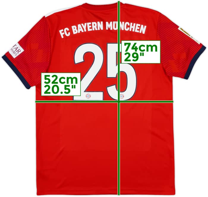 2018-19 Bayern Munich Home Shirt #25 - 7/10 - (M)