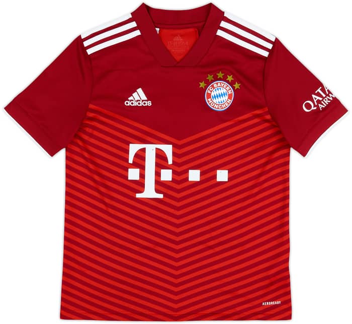 2021-22 Bayern Munich Home Shirt Lewandowski #9 - 6/10 - (L.Boys)