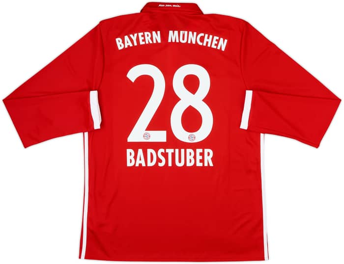 2016-17 Bayern Munich Home L/S Shirt Badstuber #28 - 9/10 - (L)