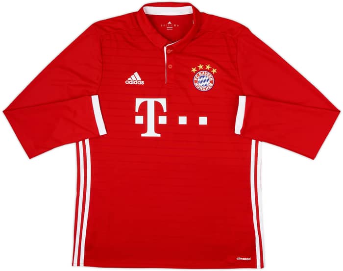 2016-17 Bayern Munich Home L/S Shirt Badstuber #28 - 9/10 - (L)