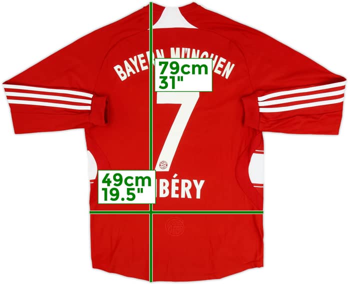 2007-08 Bayern Munich Home L/S Shirt Ribery #7 - 7/10 - (S)