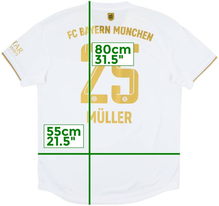 2022-23 Bayern Munich Authentic Away Shirt Muller #25 - 8/10 - (L)