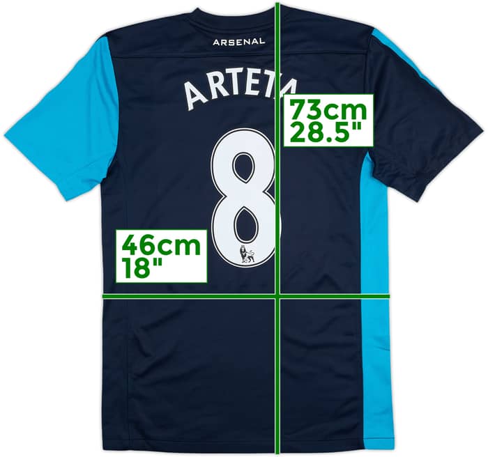 2011-12 Arsenal Away Shirt Arteta #8 - 8/10 - (S)