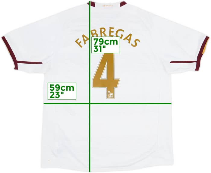 2007-08 Arsenal Away Shirt Fabregas #4 - 7/10 - (XL)