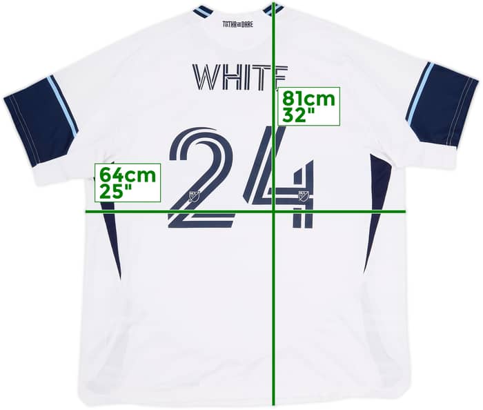 2025-26 Vancouver Whitecaps Authentic Home Shirt White #24 - 8/10 - (XXL)