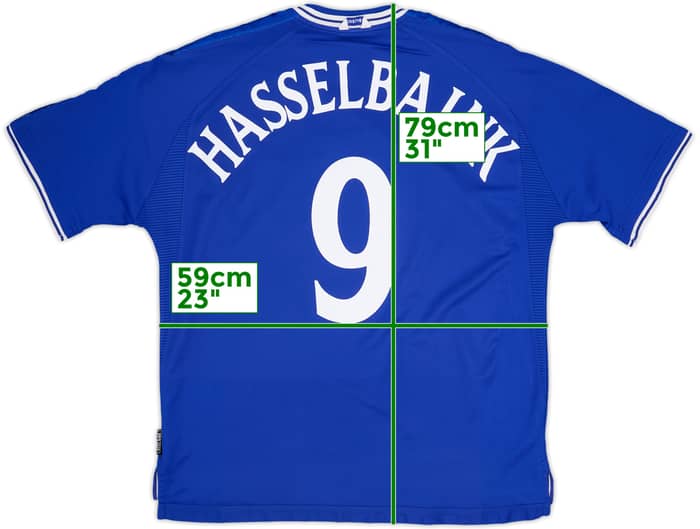 1999-01 Chelsea Home Shirt Hasselbaink #9 - 9/10 - (XXL)