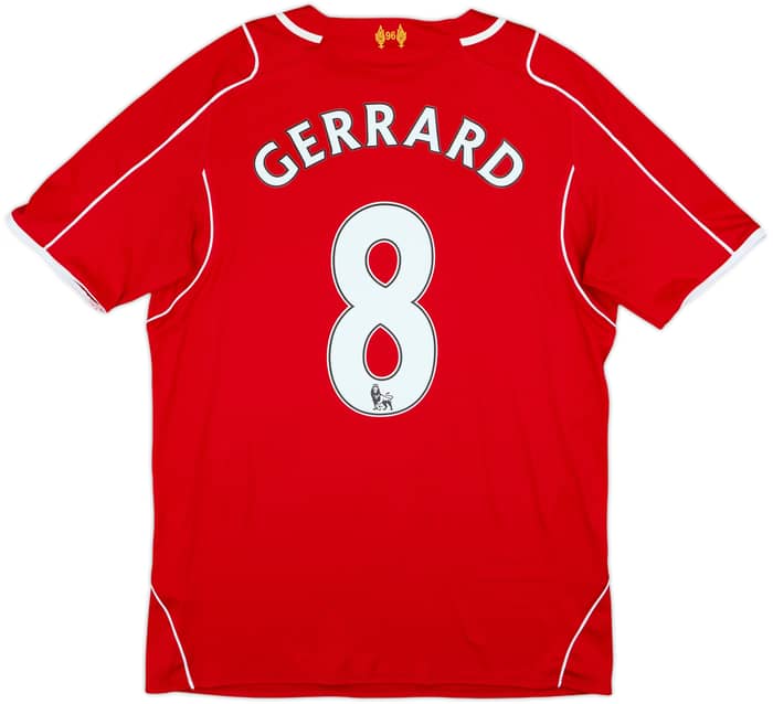 2014-15 Liverpool Home Shirt Gerrard #8 - 6/10 - (M)