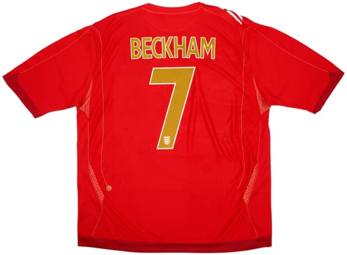 2006-08 England Away Shirt Beckham #7 (XXL)
