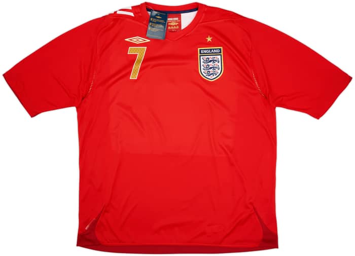 2006-08 England Away Shirt Beckham #7 (XXL)