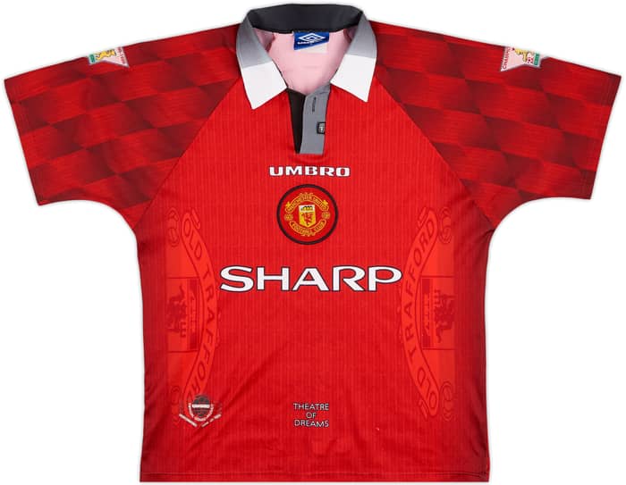 1996-98 Manchester United Home Shirt Cantona #7 - 5/10 - (M)