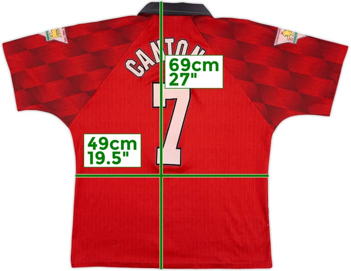 1996-98 Manchester United Home Shirt Cantona #7 - 5/10 - (M)