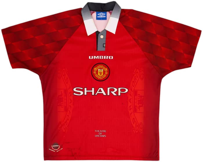 1996-98 Manchester United Home Shirt Beckham #10 - 6/10 - (L)