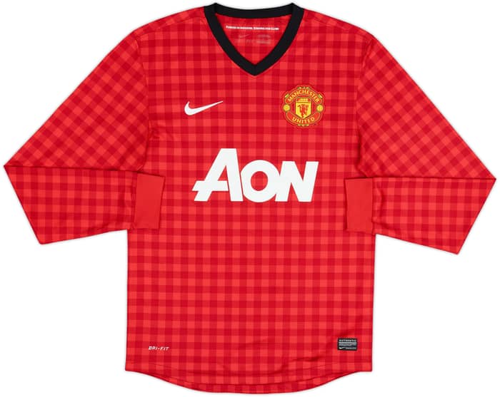 2012-13 Manchester United Home L/S Shirt Chicharito #14 - 6/10 - (S)