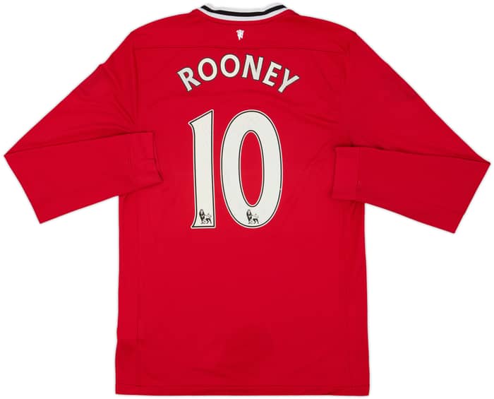 2011-12 Manchester United Home L/S Shirt Rooney #10 - 5/10 - (M)
