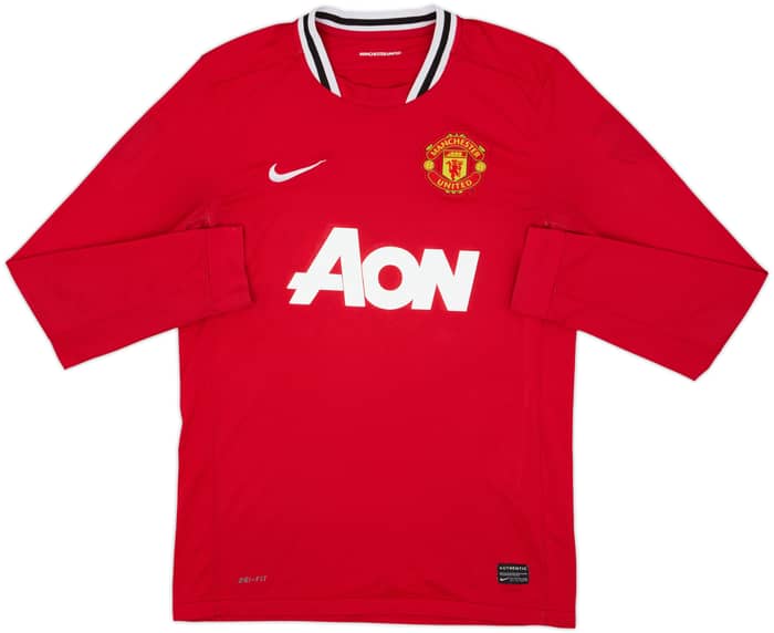 2011-12 Manchester United Home L/S Shirt Rooney #10 - 5/10 - (M)