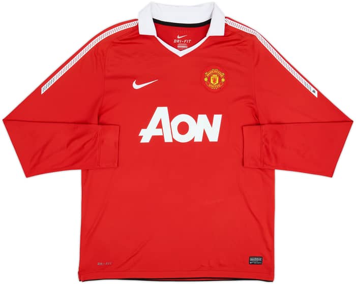 2010-11 Manchester United Home L/S Shirt Chicharito #14 - 8/10 - (L)