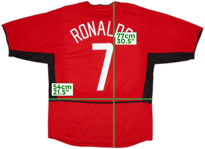 2002-04 Manchester United Home Shirt Ronaldo #7 - 6/10 - (L)