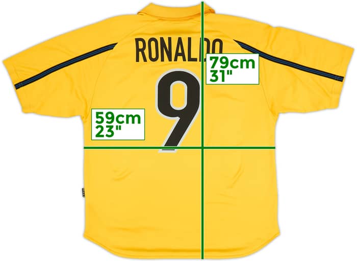 1999-00 Inter Milan Third Shirt Ronaldo #9 - 8/10 - (L)