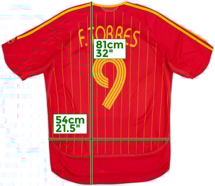 2006-08 Spain Home Shirt F.Torres #9 - 6/10 - (L)
