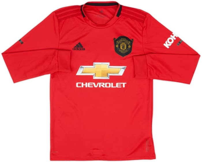 2019-20 Manchester United Home L/S Shirt B.Fernandes #18 - 8/10 - (S)