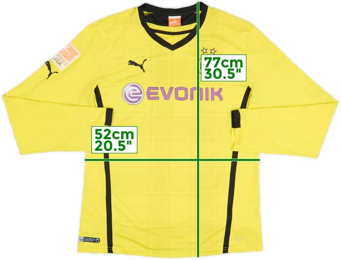 2013-14 Borussia Dortmund Home L/S Shirt - 4/10 - (XL)