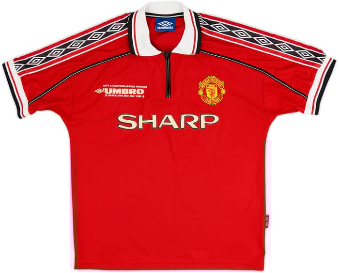 1998-00 Manchester United 'UEFA Champions League Winners' Home Shirt - 5/10 - (M)