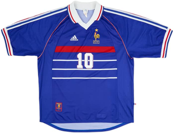 1998-00 Francia Camiseta de local Zidane #10 - 8/10 - (XL)