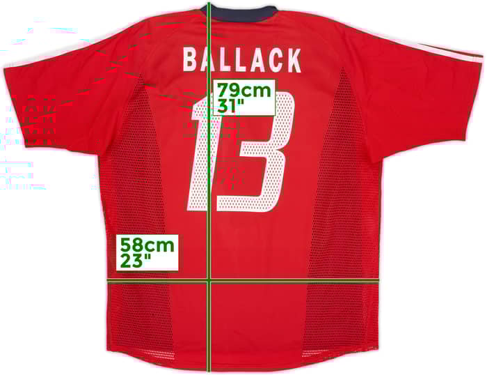 Camiseta versión jugador de la Liga de Campeones del Bayern Munich 2002-03 Ballack #13 - 6/10 - (L)