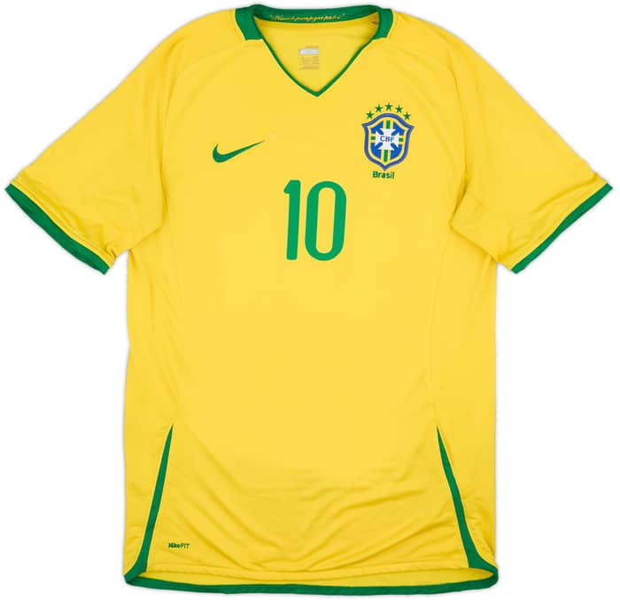 2008-10 Brazil Home Shirt Ronaldinho #10 - 5/10 - (L)