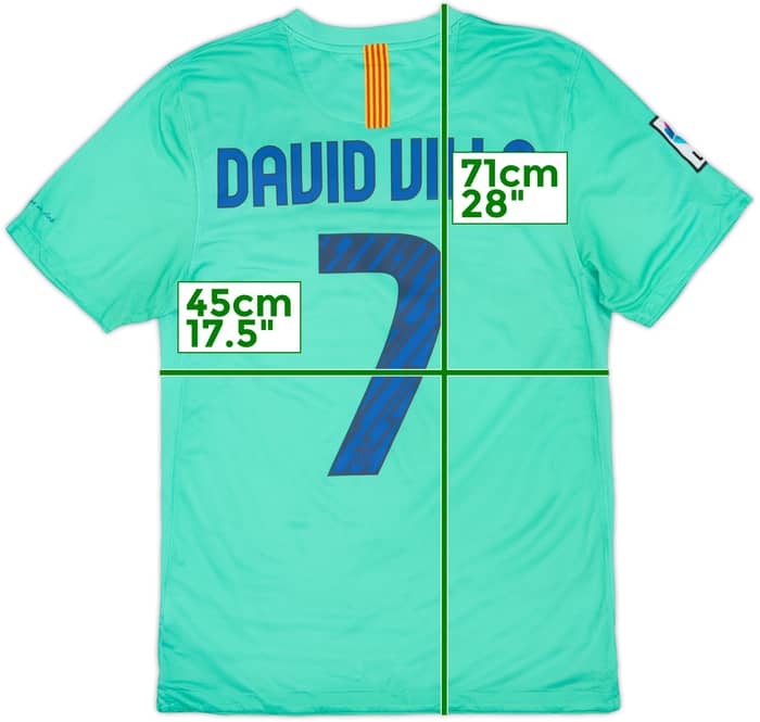 2010-11 Barcelona Away Shirt David Villa #7 - 9/10 - (S)