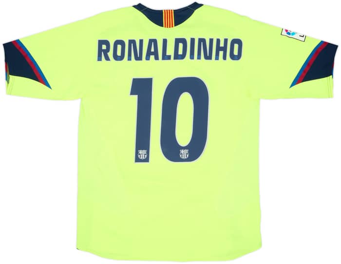 2005-06 Barcelona Away Shirt Ronaldinho #10 - 8/10 - (M)