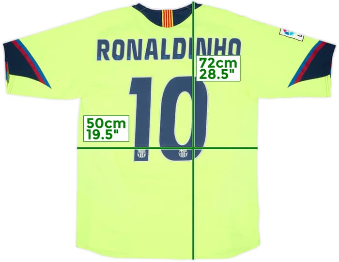 2005-06 Barcelona Away Shirt Ronaldinho #10 - 8/10 - (M)