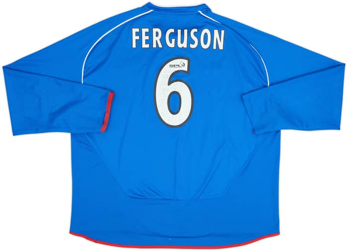 2005-06 Rangers Home L/S Shirt Ferguson #6 - 5/10 - (3XL)