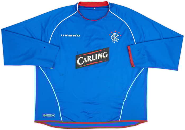 2005-06 Rangers Home L/S Shirt Ferguson #6 - 5/10 - (3XL)