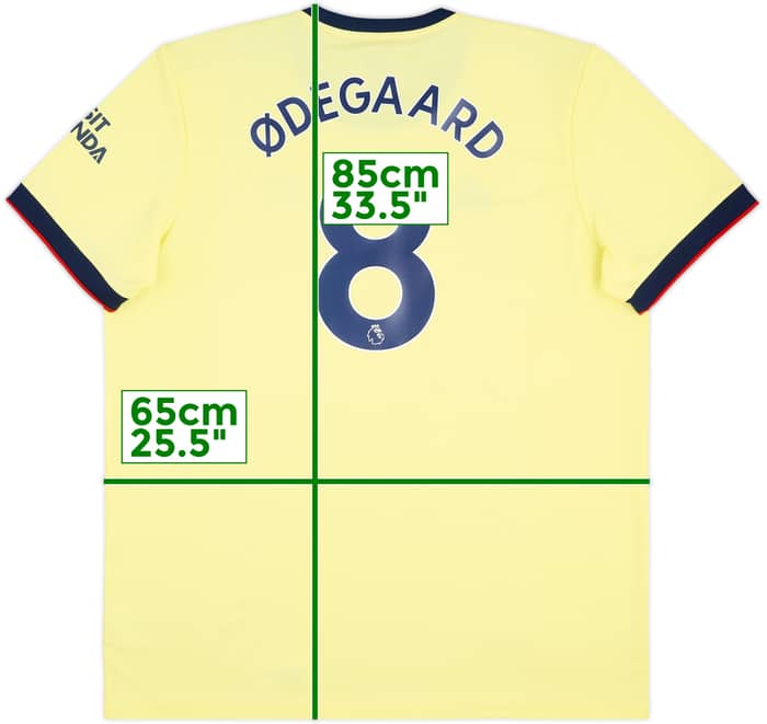 2021-22 Arsenal Away Shirt Odegaard #8 - 10/10 - (XXL)