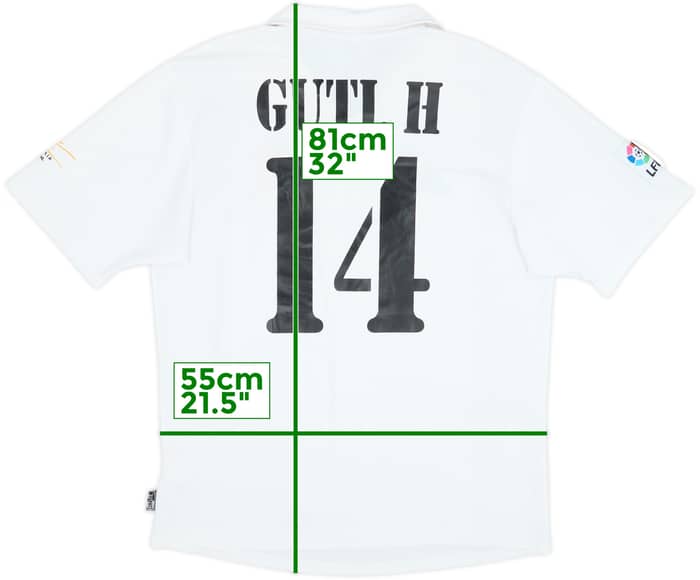 2002-03 Real Madrid Centenary Home Shirt Guti. H #14 - 8/10 - (L)