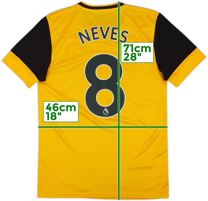 2020-21 Wolves Home Shirt Neves #8 - 9/10 - (S)