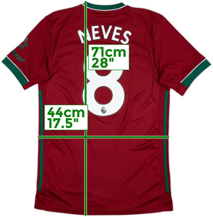 2020-21 Wolves Third Shirt Neves #8 - 6/10 - (S)